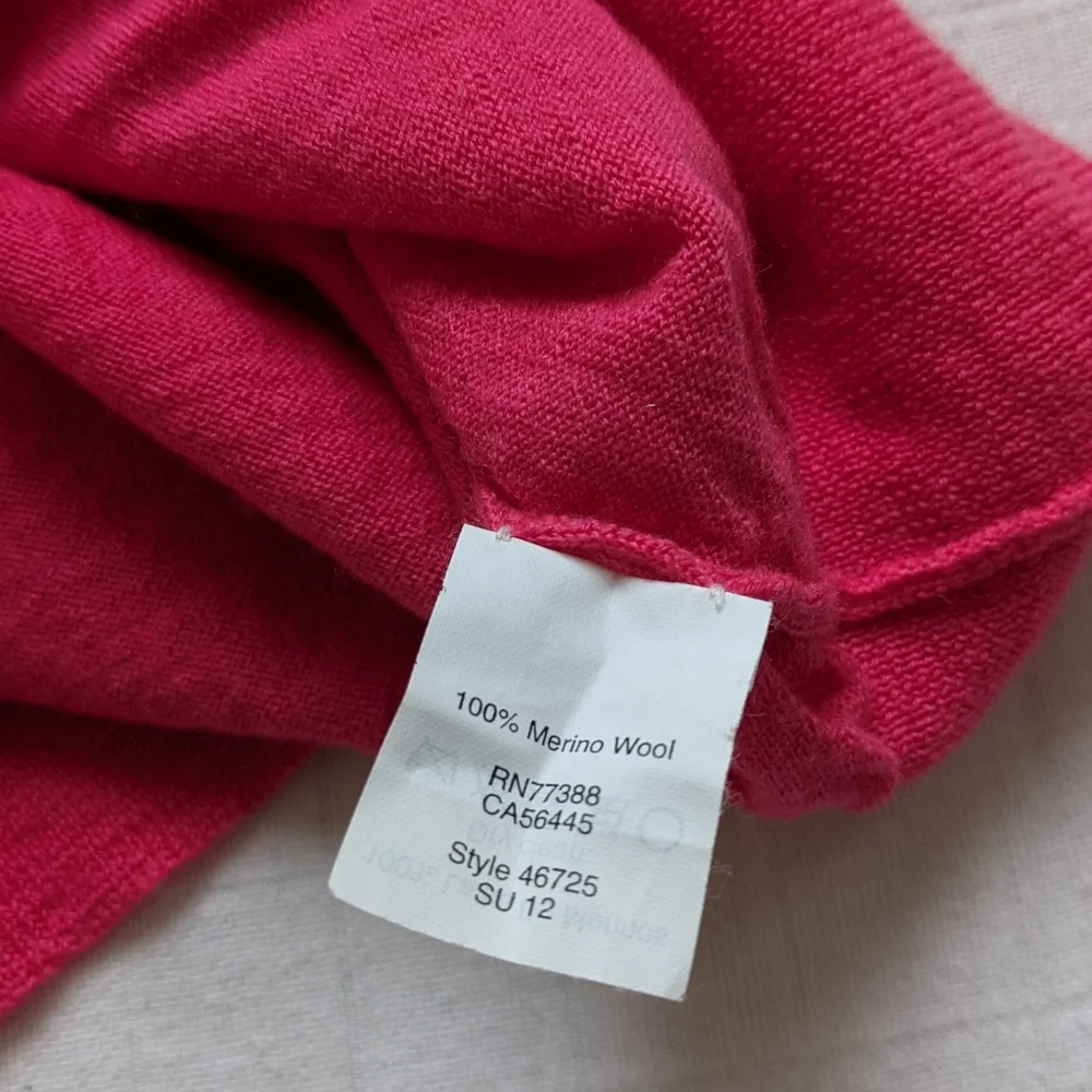 J. Crew Tippi Sweater 100% Merino Wool 3/4 Sleeve Womens XS Pink Barbie Office